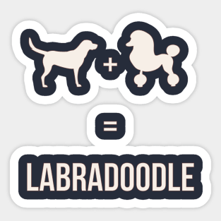 Labrador + Poodle = Labradoodle - Puppy Dog Silhouette Sticker